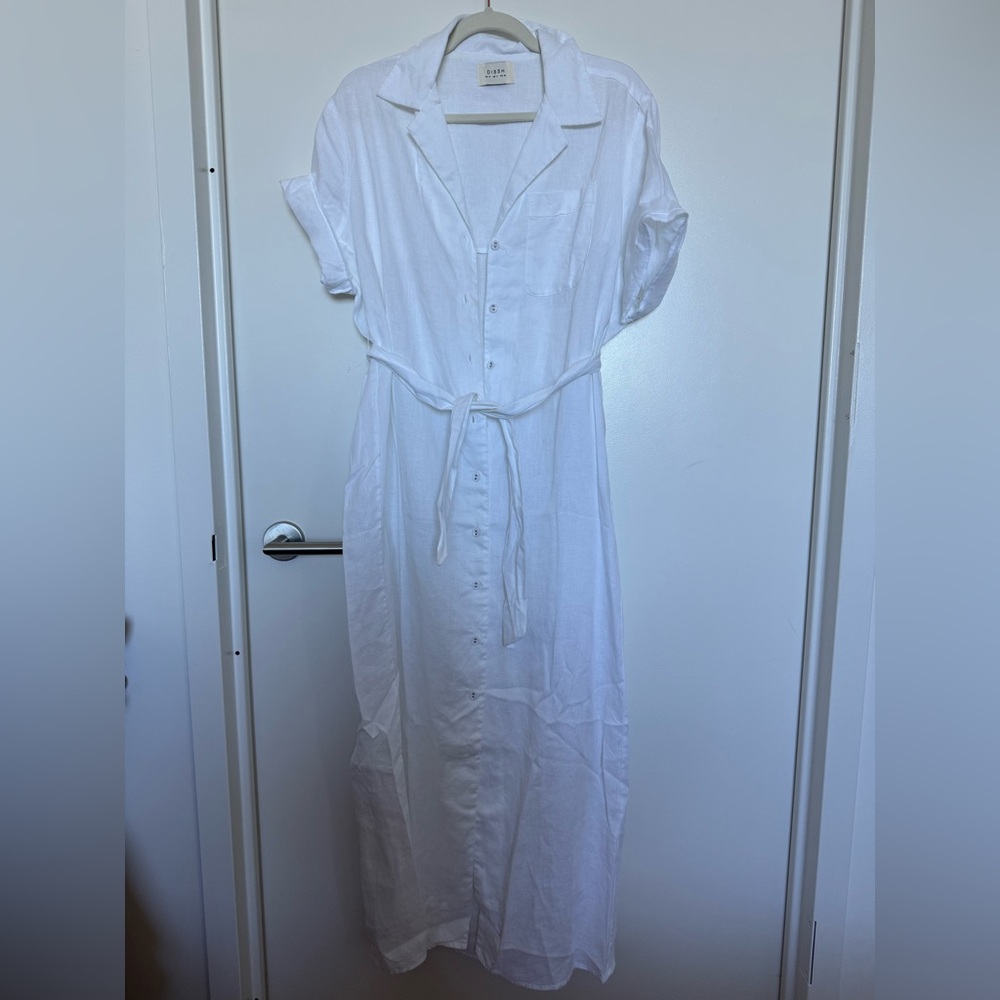 DISSH White Button-Up Dress